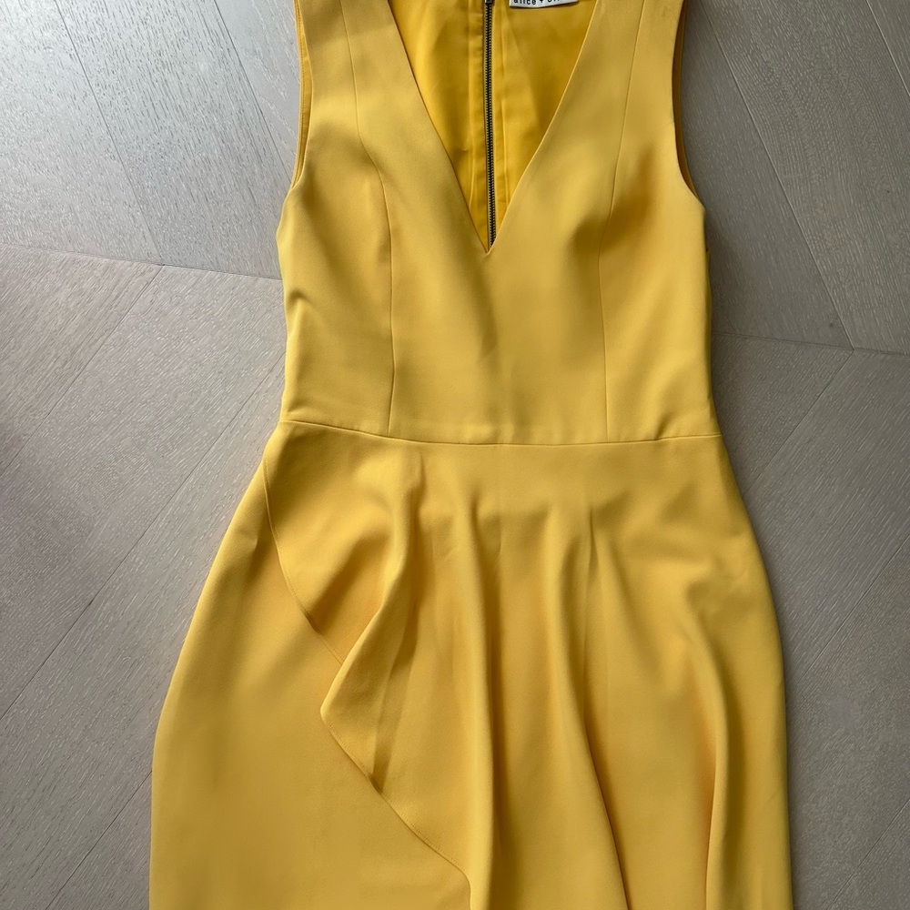 Yellow Alice and Olivia Dress
